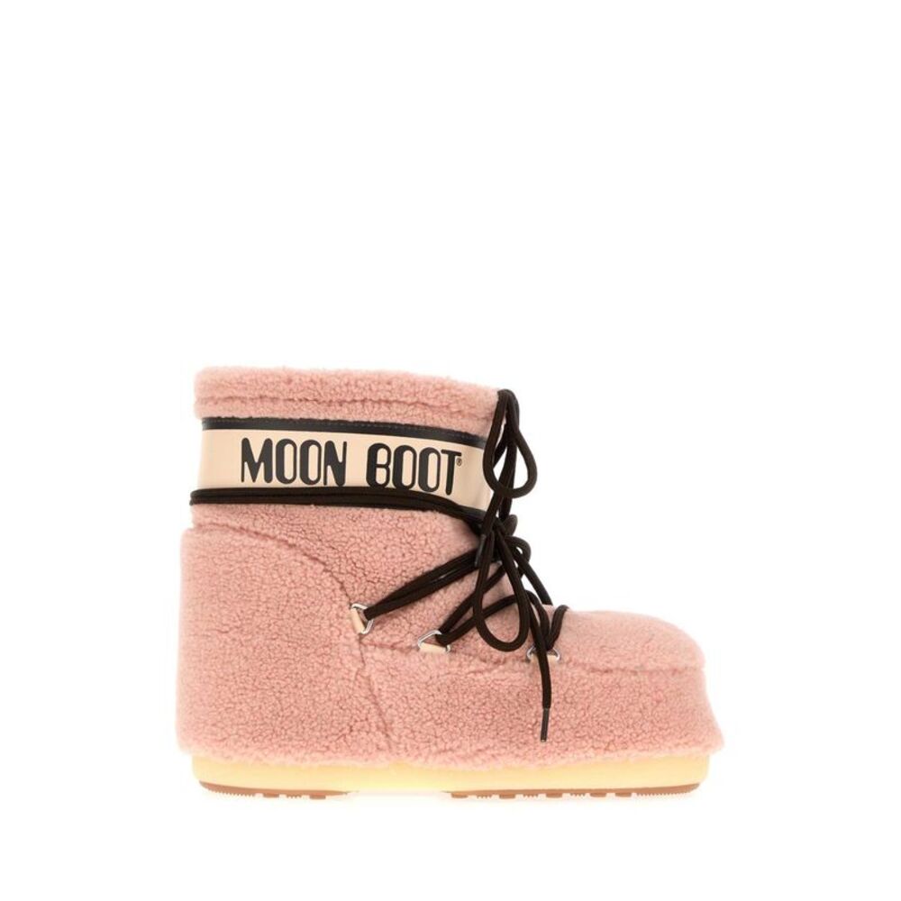 Moon Boot Women Pink Eco Fur Icon Low Ankle Boots